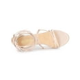 thumbnail image 4 of BLISSFUL STEP Women Strappy Straps Lace Up Stiletto Heel Sandals Beige 9, 4 of 8