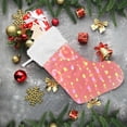 thumbnail image 6 of Coolnut Christmas Stockings Heart Valentine Light Pink 1Pack 17" Xmas Fireplace Santa Socks Christmas Tree Hanging Stocking Socks for Christmas Holiday Gift Decor, 6 of 7