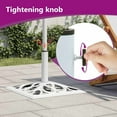 thumbnail image 3 of vidaXL White Cast Iron Patio Umbrella Base 1 Piece 26.5 lbs Parasol Stand for 1.4 1.5 1.9 in Poles, 3 of 8