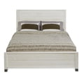 thumbnail image 2 of Pemberly Row Lit Plateforme Double Moderne en Bois Massif, Blanc Shabby, 2 of 9