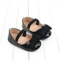 thumbnail image 3 of LNMQLPDBS Toddler Girl Flat Shoes Princess Shoes with Bowknot Baby Sneaker Shoes Black Shoes for Toddler Girls Closed Toe Lightweight Outdoor Casual Summer First Walkers Shoes﻿ Black 6-12 Months, 3 of 9