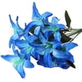 thumbnail image 1 of Lirio artificial 10 cabezas Lirio falso Flor artificial Decoración del banquete de boda Ramo Hogar Hotel Oficina Jardín Artesanía Decoración Mar Azul WD.WDQZL Patio y Jardin, 1 of 4