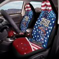 thumbnail image 4 of POLERO 4th of July Automotive Seat Cushion Covers, 2 Piece Polyester Universal Set for Sedan Auto Interior Accessories, 4 of 12