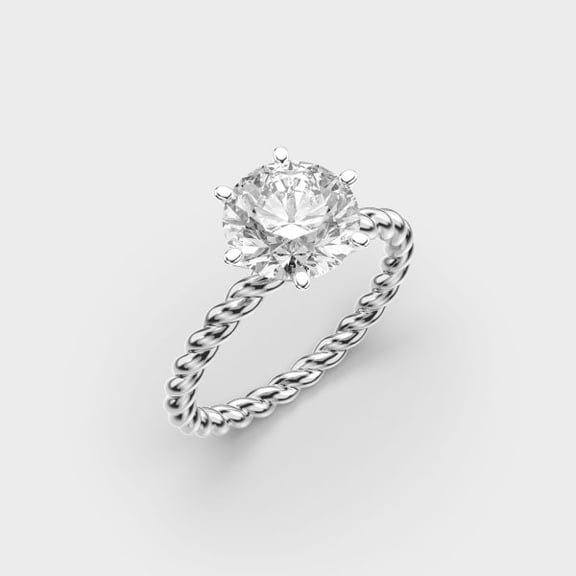 1 Carat Beautiful IGI Certified Lab Grown Diamond Engagement Ring for Women 10K White Gold | Round Cut Solitaire Diamond Rings | Size 7 Diamond-Capitals
