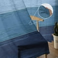 thumbnail image 5 of Blue Ombre Sheer Curtains 84 Inches Long 2 Panels Set, Window Sheer Curtains for Living Room/Bedroom, Farmhouse Vintage Wooden Striped Light Filtering Rod Pocket Curtain 52'' x 84'' x 2, 5 of 7