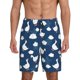 thumbnail image 1 of Balery Cute Goose On Blue Sky Pantalones cortos de pijama de punto de algodón para hombre con cinturilla y bolsillos-Medium, 1 of 6