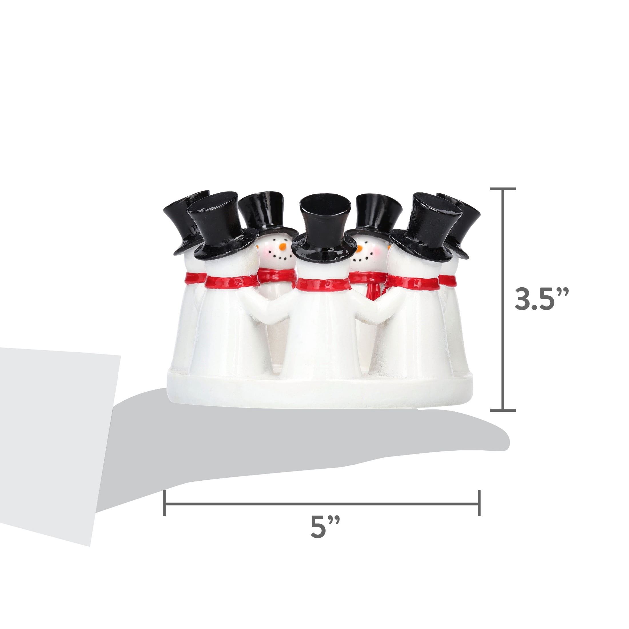 Snowman Christmas Pillar Candle Holder, Red and White, 3.3", by Holiday Time