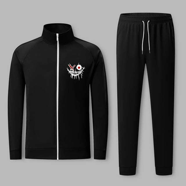 Sweatshirt Set Sports And Casual Printed Two-piece Set Men's Long Sleeved Set