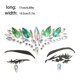thumbnail image 5 of Jumpingount Ojo Cara Gemas Cuentas Rhinestone Autoadhesivo Pegatinas Frente Joyería temporal DIY Traje de uñas Maquillaje de boda Verde Type1 NO1, 5 of 6