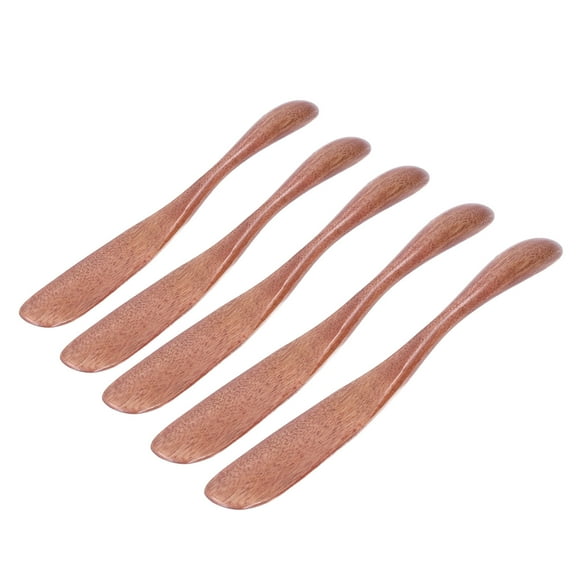5PCS Wooden Butter Knife, Premium  Wood Cheese Spreader, Wide Application for Butter, Jam, Honey, Exquisite Craftsmanship, Easy to Clean, 16.5x2cm