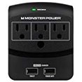 thumbnail image 1 of MONSTER CABLE 3 outlet wall tap with USB charging 121864-00, 1 of 1