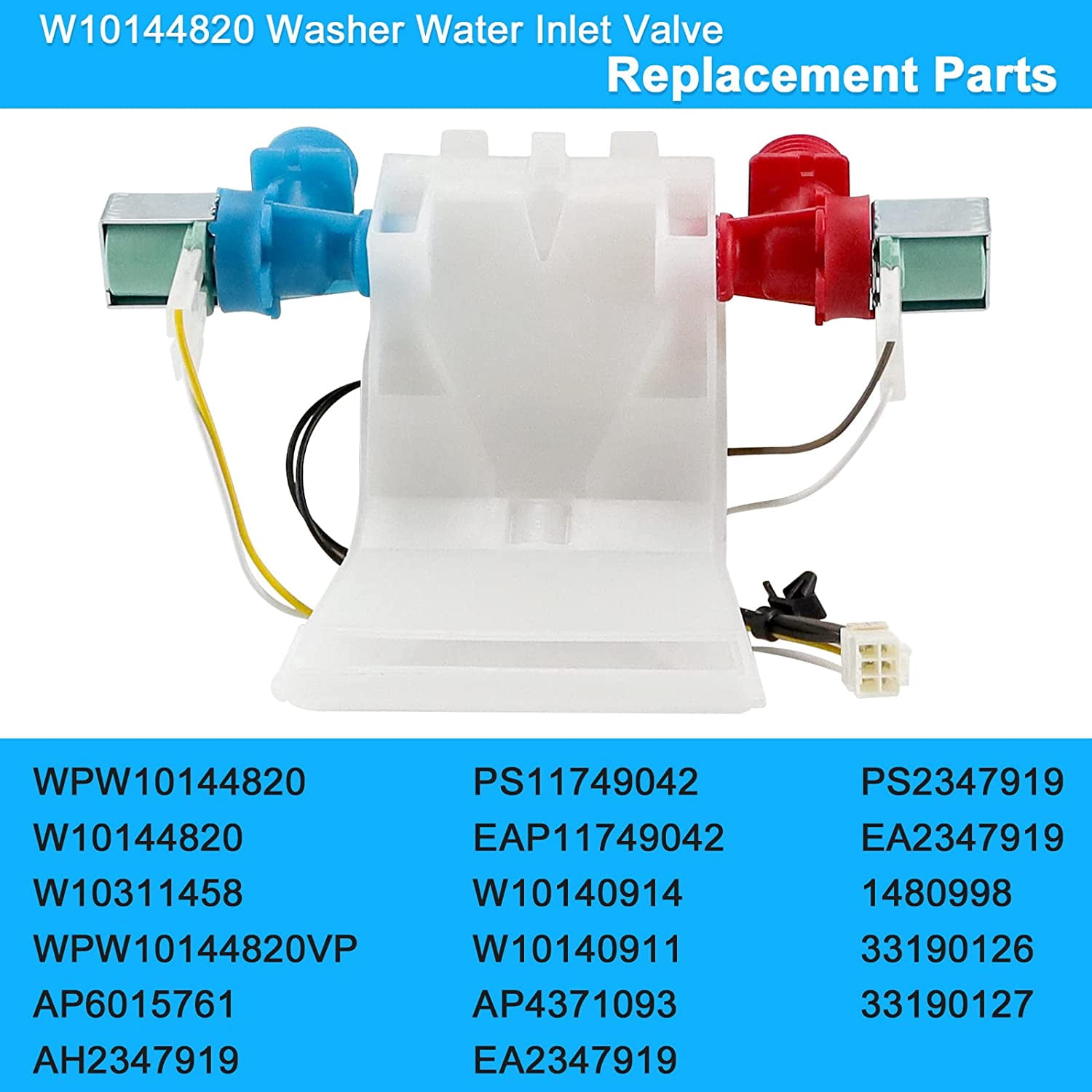 Aftermarket Appliance APLW10144820 Washer Water Inlet Valve for Whirlpool