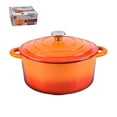 thumbnail image 2 of Hamilton Beach 5.5 Quart Enameled Cast Iron Covered Round Dutch Oven Pot, Orange, 2 of 2