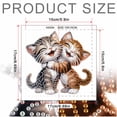 thumbnail image 2 of Diamond Painting Kit Happy Cat Special Shape Creative Diamond Art For Home Decor and Gifts 6.69 x 6.69 in, 2 of 7