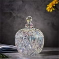 thumbnail image 3 of 2 Pcs Glass Candy Jar with Lid Decorative Candy Bowl Crystal Covered Storage Jar, 3 of 4