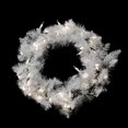 thumbnail image 2 of 24" Pre-Lit Sparkle White Spruce Christmas Wreath - Pure White LED Lights, 2 of 2