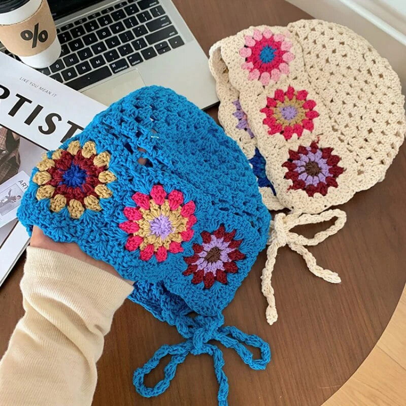 帽子 SIDE STRAP FLOWER KNIT CAP SIDE STRAP FLOWER KNIT CAP