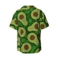 thumbnail image 7 of Picia Big Colorful Avocados Men's Linen Shirts Short Sleeve Cuban Beach Shirts Casual Shirts Button Down Shirt for Men Beach Summer Wedding Shirt-3X-Large, 7 of 7
