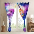 thumbnail image 4 of Gymnastics 30%-50% Blackout Curtains,Skate Sports Curtains & Drapes,Rainbow Galaxy Window Curtains Tie Dye Ombre Window Treatments Sports 2 Panels 52"Wx84"L, 4 of 6