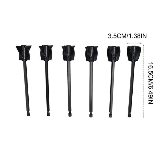 6PCS Epoxy Resin Mixer Mixer Attachment Drill For Resin Epoxy Mixer Mixing Rod Drill Whisk Stirrer Power Tools