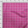 thumbnail image 2 of oneOone Viscose Jersey Fabric Check Kasuri Print Sewing Fabric BTY 60 Inch Wide, 2 of 5
