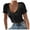 Black, variant on Aayomet Womens Plus Size Tops Women's Petal Sleeve Tops V Neck Short Sleeve Shirts Cute Summer Casual T-Shirts Loose Fit Blouses,Black S