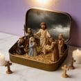 thumbnail image 2 of 2026 New Mini Christmas & Easter Nativity Set in a Tin Box - Mini Easter Jesus Classic Scenes - Small Pocket Nativity Sets & Figures, Easter Decoration Indoor for Home Gifts Decor, 2 of 7