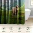 thumbnail image 3 of 4 Pcs Bathroom Sets with Shower Curtain and Rugs, Farm Cow Sunflower Horse, Bathroom Decor Chicken Turkey Pig Tractor Shower Curtain Sets for Bathroom Decor, 3 of 4