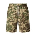 thumbnail image 5 of UDAUDU Mens Cargo Shorts Camo Drawstring Elastic Waist Casual Loose Fit Pocket Cargo Shorts for Men Summer Streetwear Brown L, 5 of 6