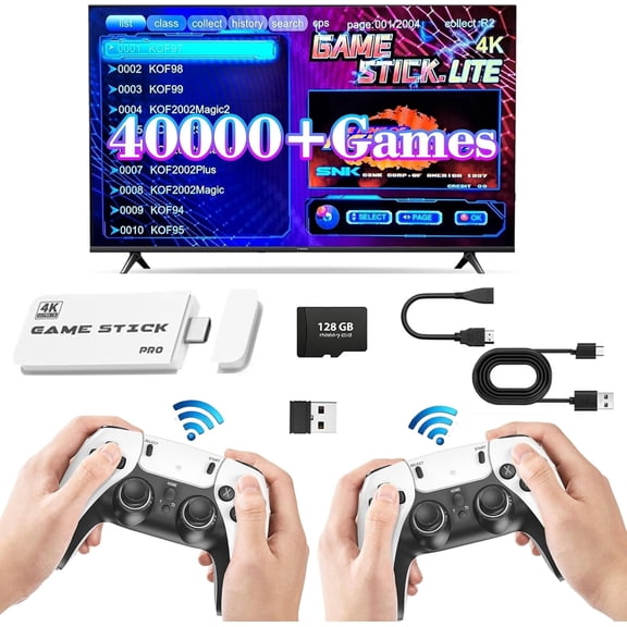 M15 Plus 128 GB Android TV PC Stick, Plug & Play with Wireless Controllers
