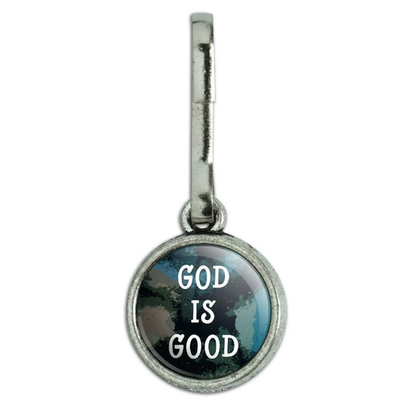 God is Good Christian Inspirational Religious Antiqued Charm Clothes Purse Suitcase Backpack Zipper Pull Aid