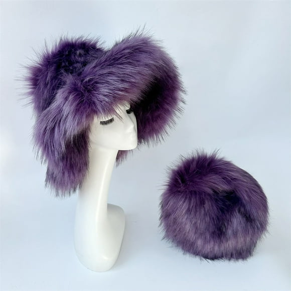 fur hat fluffy oversized Y2K bucket hat women‘s winter warm thickened imitation raccoon fur hat bucket hat gorros invierno mujer Wangyu