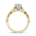 thumbnail image 4 of AFFY Solitaire Wedding Engagement Ring for Women, Center 8x6mm Pear Cut Lab Created Moissanite Beaded Stackable Band Promise Rings in 10K Solid Yellow Gold Jewelry Gift for Her, Ring 8.5, 4 of 6