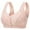 Pink, variant on Wire-Free Lace Front Closure Comfort Bra, Breathable Seamless Everyday Wireless Bralette Pink 90