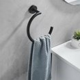 thumbnail image 3 of Porte-serviettes Mural Noir avec Design Demi-Rond en Acier Inoxydable, Porte-Serviettes Mural Style Contemporain pour Salle de Bain, 3 of 4