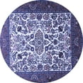 thumbnail image 1 of Ahgly Company Indoor Round Persian Blue Traditional Area Rugs, 7' Round, 1 of 4