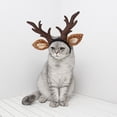 thumbnail image 6 of XISAOK Small Kitten Puppy Reindeer Antlers Headband Xmas Costume Accessory Pet Cosplay, 6 of 11
