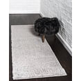 thumbnail image 2 of Unique Loom Studio Solid Shag Urban Modern Rug 2' 7 x 10' Runner Light Gray, 2 of 10