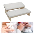 thumbnail image 1 of Runquan 2 Pieces Manicure Armrest Multipurpose Nail Hand Rest for Nail Art Foot Hand White, 1 of 8