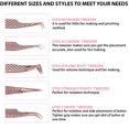 thumbnail image 3 of CPDD Lash Eyelash Extension Tweezers Set of 5, Japanese Stainless Steel Tools Straight Curved 45 90 Degree Angled Tip, Volume Tweezers Precision Rose Gold, 3 of 9