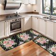 thumbnail image 3 of Kitchen Rugs Sets Of 2,Pioneer Flower Floral Print Pattern Anti Fatigue Kitchen Mat Rugs Non Slip Washable,Decorative Kitchen Floor Mats for Kitchen,Sink,Laundry,17"x47"+17"x47", 3 of 5