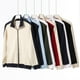 thumbnail image 2 of 380g Heavyweight Cotton Color Block Double Zipper Stand Collar Sweatshirt for Men and Women, 2 of 4