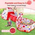 thumbnail image 5 of LWBDD 3 in 1 Kids Ball Pit Play Tent with Tunnel, Portable Children Boys Girls Play Tents Crawl Tunnels Toys Set, 5 of 7