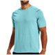 thumbnail image 2 of Ceisia Men's Slim Fit Short Sleeve Crew Neck Tee Solid Color Reflective Performance Sports Top Light Blue XXXL Gifts, 2 of 8
