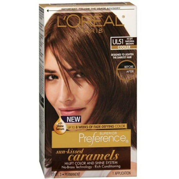 L'Oreal Superior Preference Sun-Kissed Caramels, UL51 Hi-Lift Natural Brown