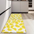 thumbnail image 4 of Yellow Lemon Fruit Slices White Pattern Kitchen Rug Mat,Kitchen Runner Rugs Non Skid Washable,Decorative Kitchen Floor Mats for Kitchen,Sink,Laundry,17"X47", 4 of 5