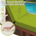 thumbnail image 4 of Kimunuk Outdoor Chaise Lounge Cushions set of 2, 80" x 26" x 4" Waterproof Pool Beach Recliner Replacement Cushions with Ties, Grass Green, 4 of 7