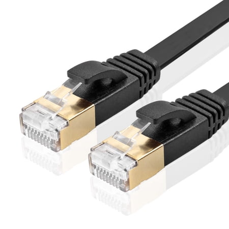 Simyoung Cat 7 Ethernet Cables 3FT  Premium Flat CAT7 Double Shielded 10 Gigabit 600MHz Ethernet Patch Cable for Modem Router LAN Network  Gold Plated Shielded RJ45 Connectors - Black price history on PriceWatchPro