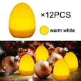 thumbnail image 1 of Paquete de 12 luces LED Pascua que brillan , luces de Pascua de 2 pulgadas para cumpleaños, de Blanco cálido BLESIY Huevos de Pascua, 1 of 8