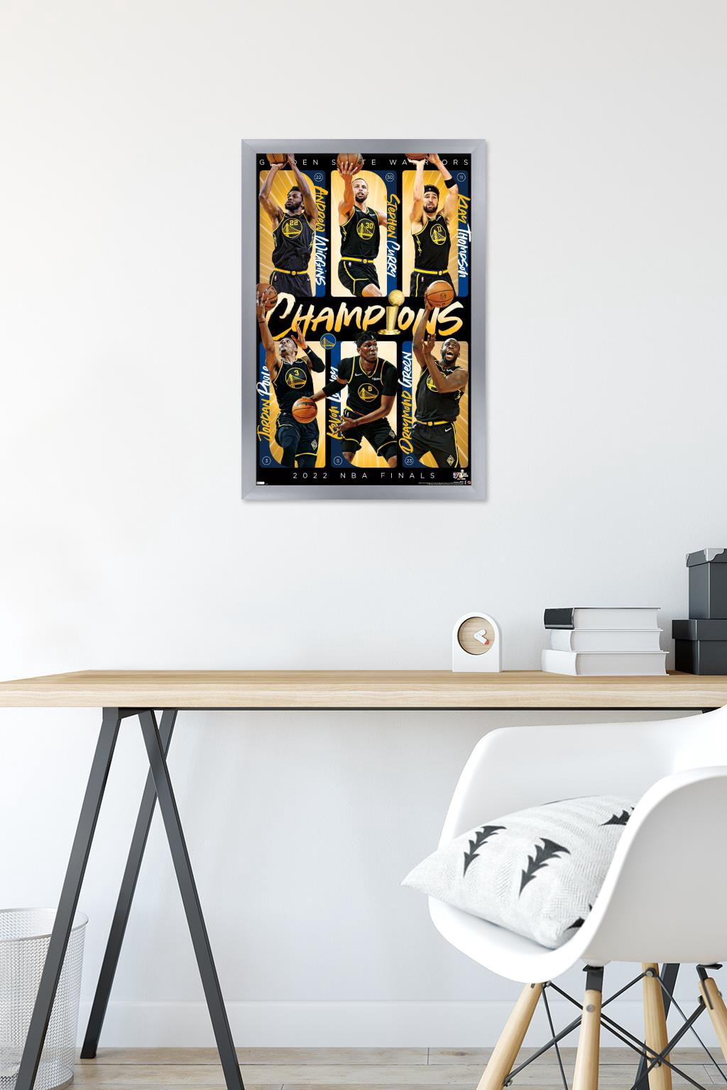 NBA Golden State Warriors - 2022 Commemorative NBA Finals Champions Wall Poster, 14.725" x 22.375" Framed